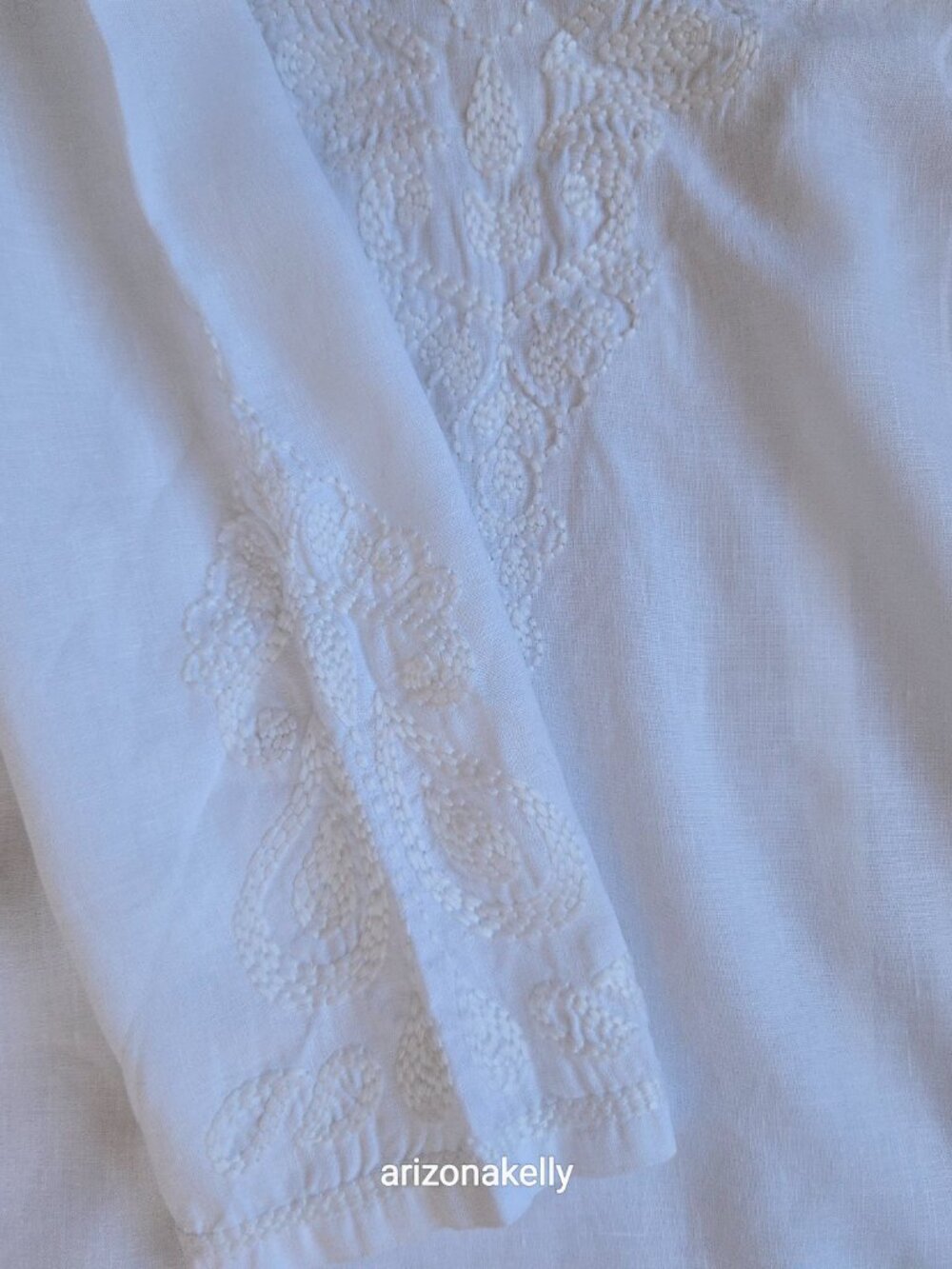 NWOT Linen Tunic Embroidered Split Hem Tommy Bahama Size Small - Picture 5 of 9